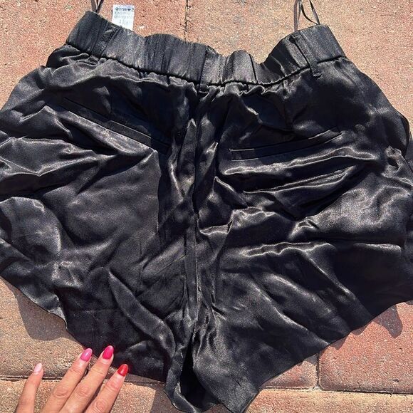 Zara Black Silk Shorts - BRAND NEW - NWT - Picture 4 of 7